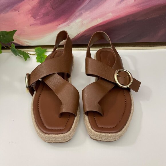 Nordstrom Perri Thong Slingback Espadrille Sandal in Tan 6.5 - Picture 9 of 12